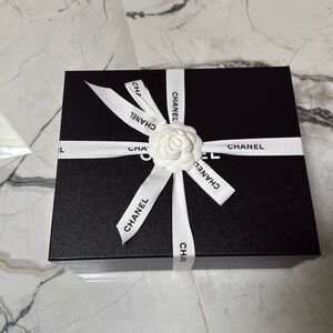 Chanel Ribbon 1” wide  &  Carnelian Flower  89” long